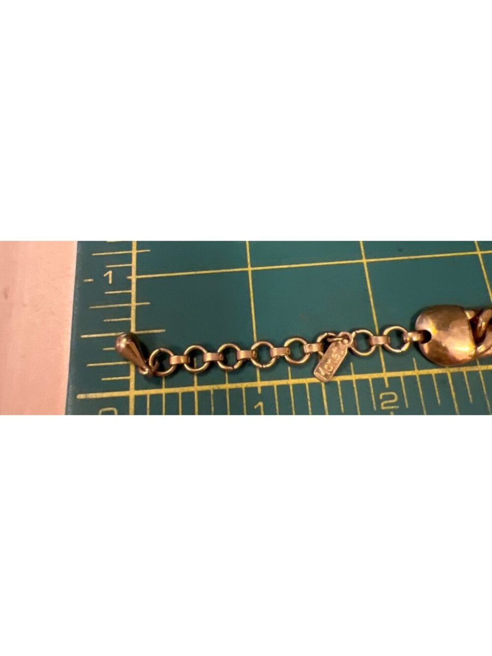 Monet Vintage Gold-Tone Cuban Link Chain Necklace With Adjustable Lobster Clasp - Picture 9 of 10